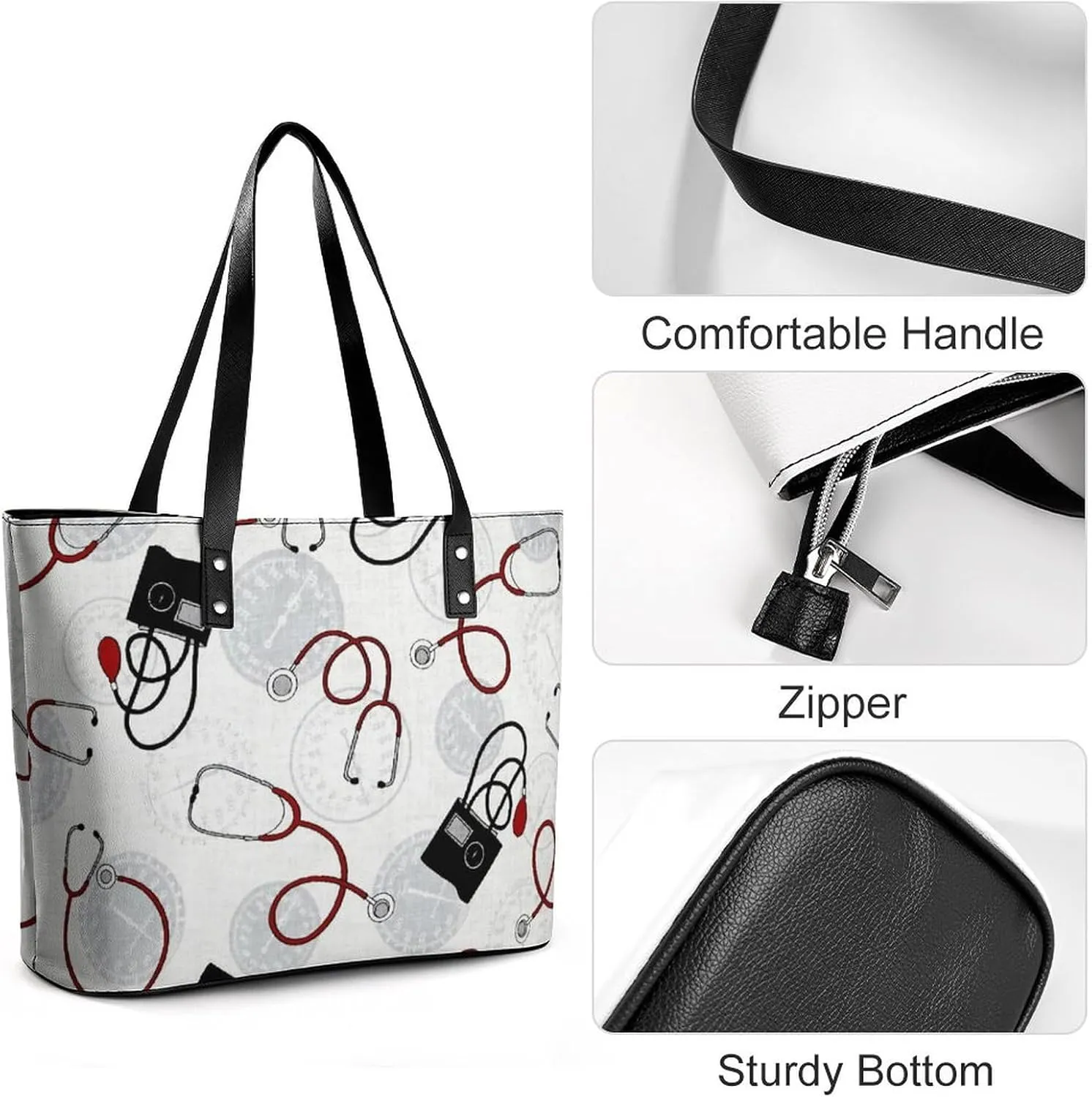 Cute AutismAwareness A Leather Handbag with Large Capacity And Portability