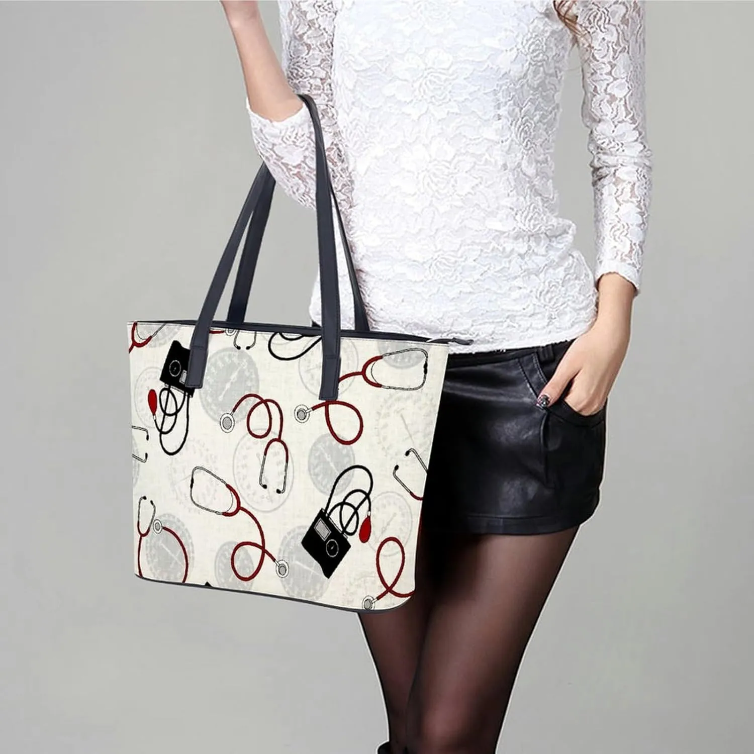 Cute AutismAwareness A Leather Handbag with Large Capacity And Portability