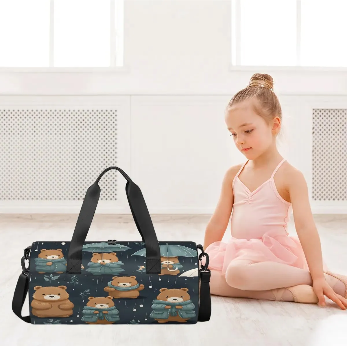 Cute Bears Gym Bag for Women Men Lightweight Weekender Travel Bag Stylish Duffle Bag for Gym Travel Overnight Carry On
