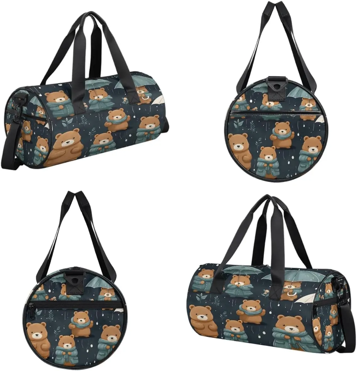 Cute Bears Gym Bag for Women Men Lightweight Weekender Travel Bag Stylish Duffle Bag for Gym Travel Overnight Carry On