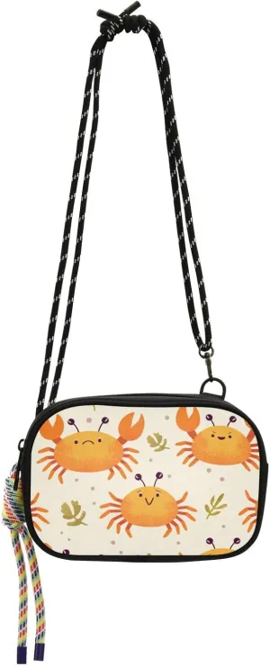Cute Carrot Orange Crabs Mens Sling Purse Crossbody Fashion Shoulder Purse with Adjustable Strap for for Men Hiking