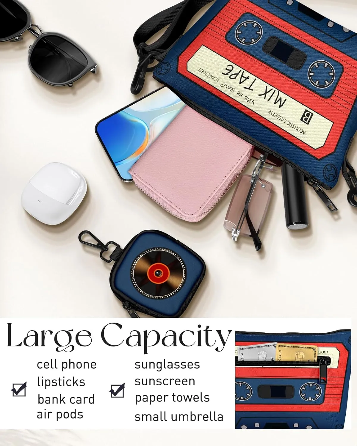 Cute Crossbody Bags for Women - Fashion Design Small Cross Body Bag Cell Phone Purse Wallet Shoulder for Girls