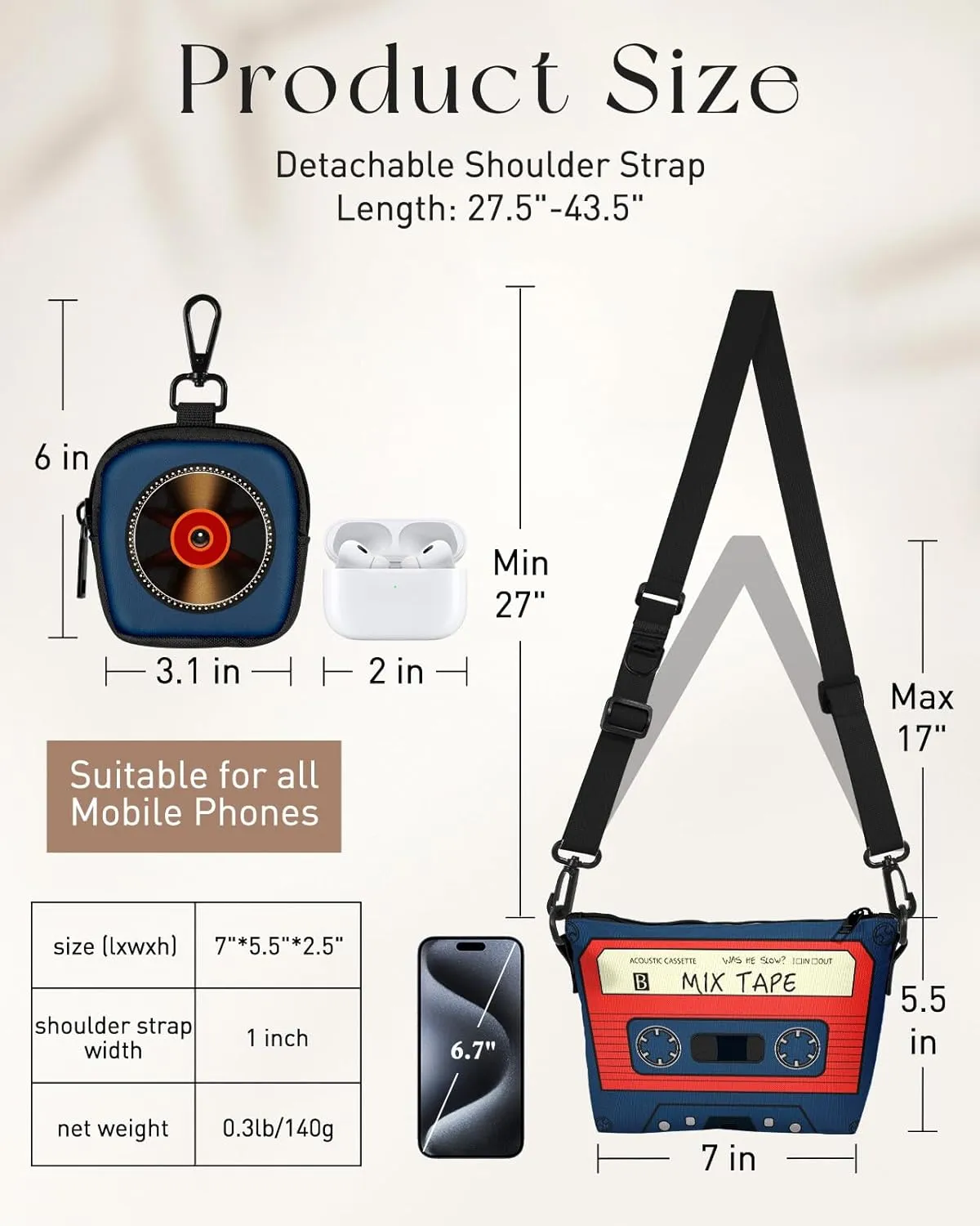 Cute Crossbody Bags for Women - Fashion Design Small Cross Body Bag Cell Phone Purse Wallet Shoulder for Girls