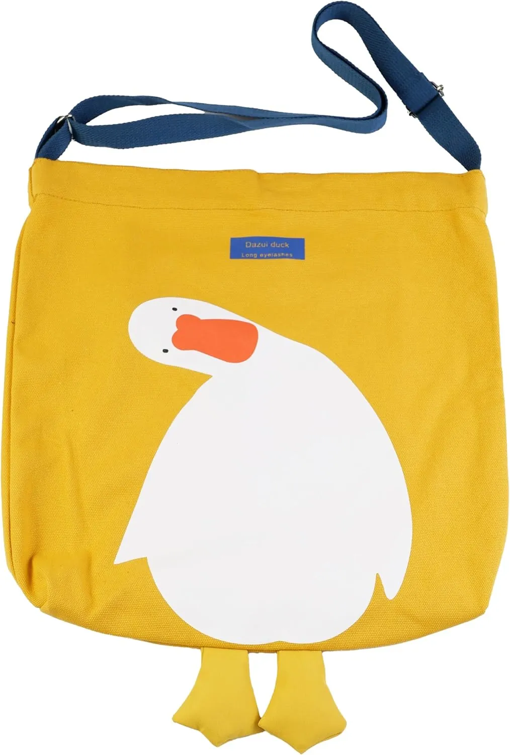 Cute Duck Tote Bag Canvas Tote Bag for Women Reusable Cotton Cloth Bag for Lunch Grocery Shopping and Beach