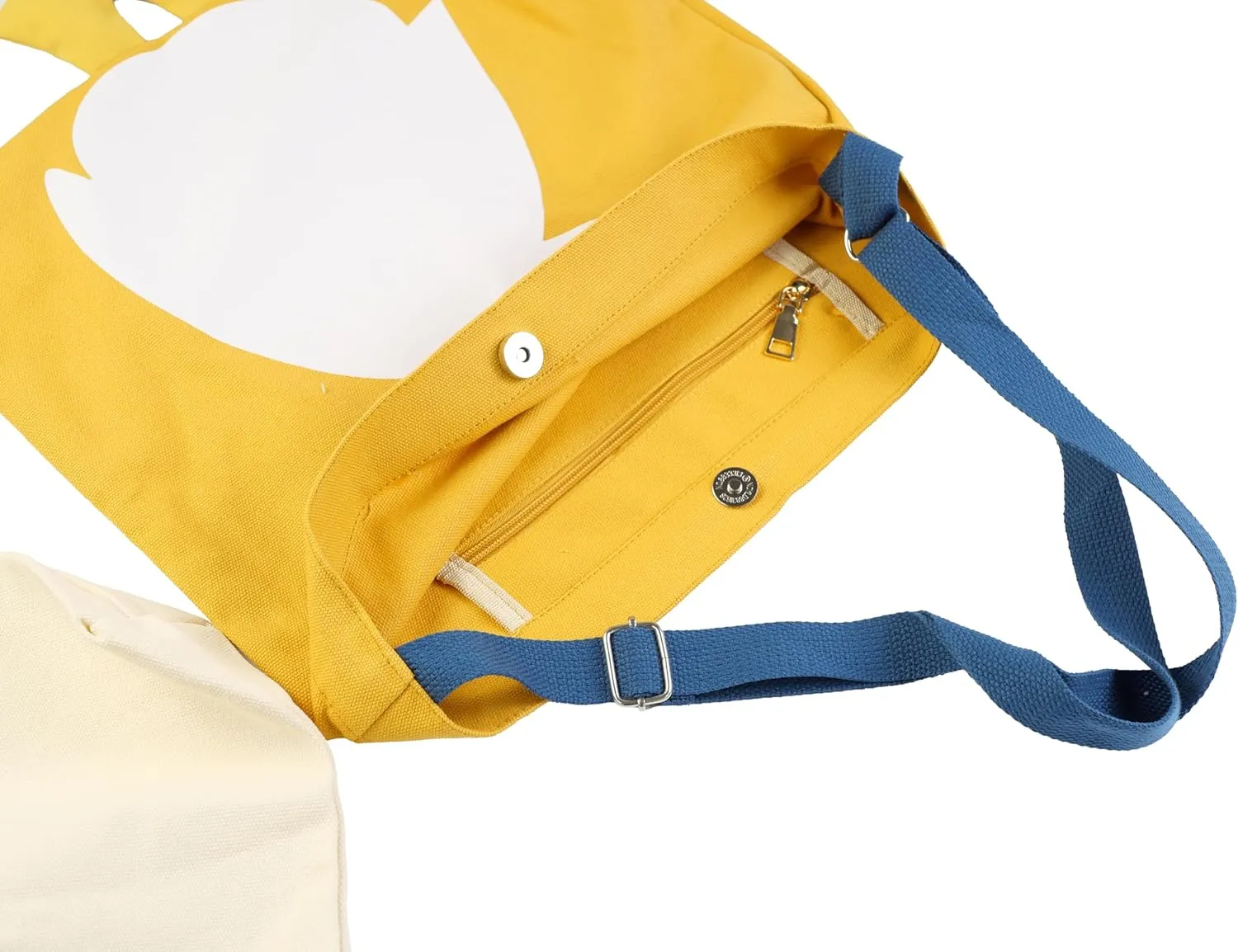 Cute Duck Tote Bag Canvas Tote Bag for Women Reusable Cotton Cloth Bag for Lunch Grocery Shopping and Beach