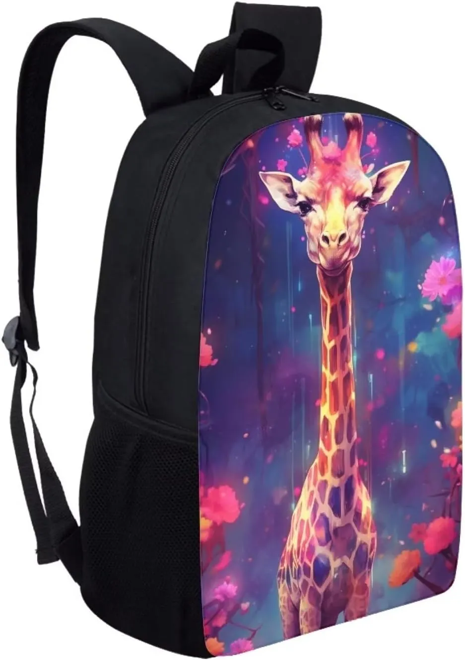 Cute Floral Giraffe Lightweight Cool Graffiti Animal Backpacks Girls School Bags Kids Bookbags Cool Travel Daypack For Boys Girls