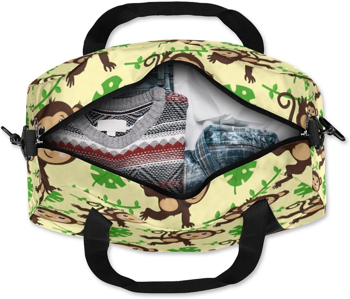 Cute Monkey Gym Bag, Duffle Bag, Weekender Bag, Duffel Bag, Overnight Bag, Travel Duffel Bag, Dance Bag, Tote Bag, Beach Bag, Pool Bag, Gym Duffle Bag, Carry on Bag