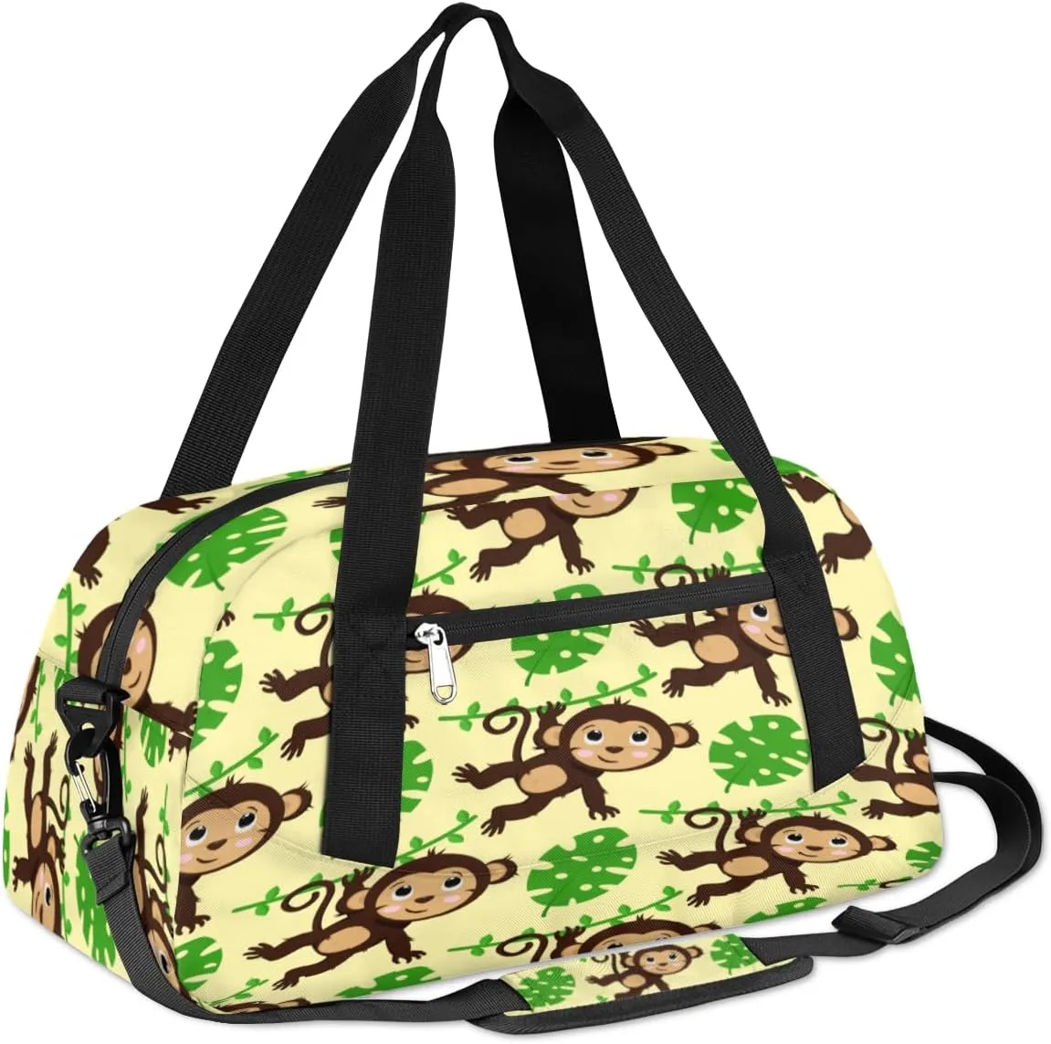 Cute Monkey Gym Bag, Duffle Bag, Weekender Bag, Duffel Bag, Overnight Bag, Travel Duffel Bag, Dance Bag, Tote Bag, Beach Bag, Pool Bag, Gym Duffle Bag, Carry on Bag