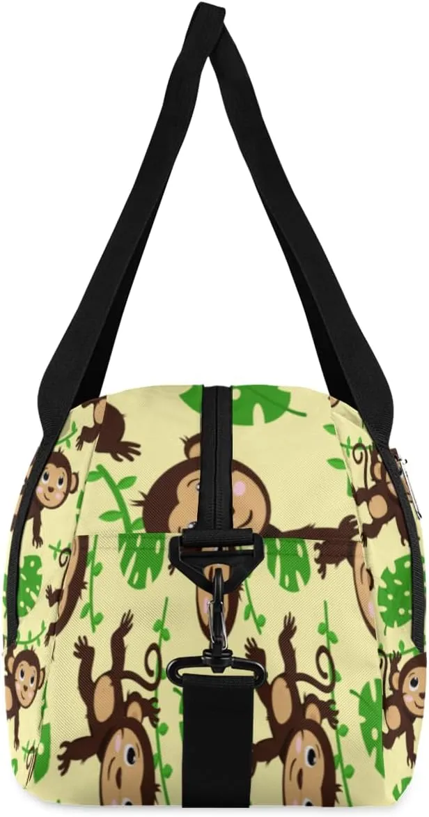 Cute Monkey Gym Bag, Duffle Bag, Weekender Bag, Duffel Bag, Overnight Bag, Travel Duffel Bag, Dance Bag, Tote Bag, Beach Bag, Pool Bag, Gym Duffle Bag, Carry on Bag