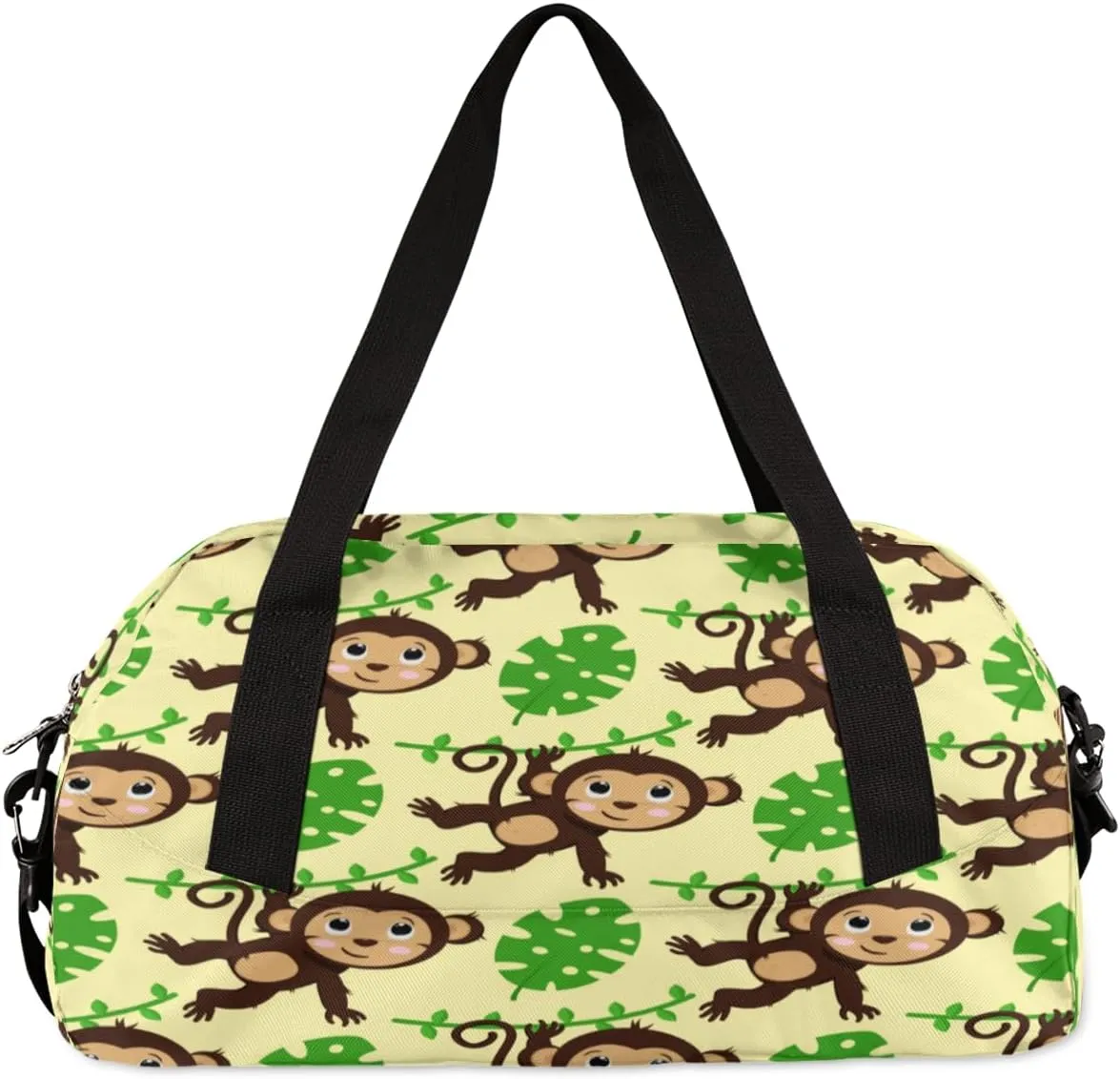 Cute Monkey Gym Bag, Duffle Bag, Weekender Bag, Duffel Bag, Overnight Bag, Travel Duffel Bag, Dance Bag, Tote Bag, Beach Bag, Pool Bag, Gym Duffle Bag, Carry on Bag