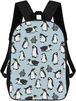 Cute Penguin Backpack Lightweight Waterproof Backpacks Laptop Backpack for Unisex Casual Travel Daypacks Large Capacity
