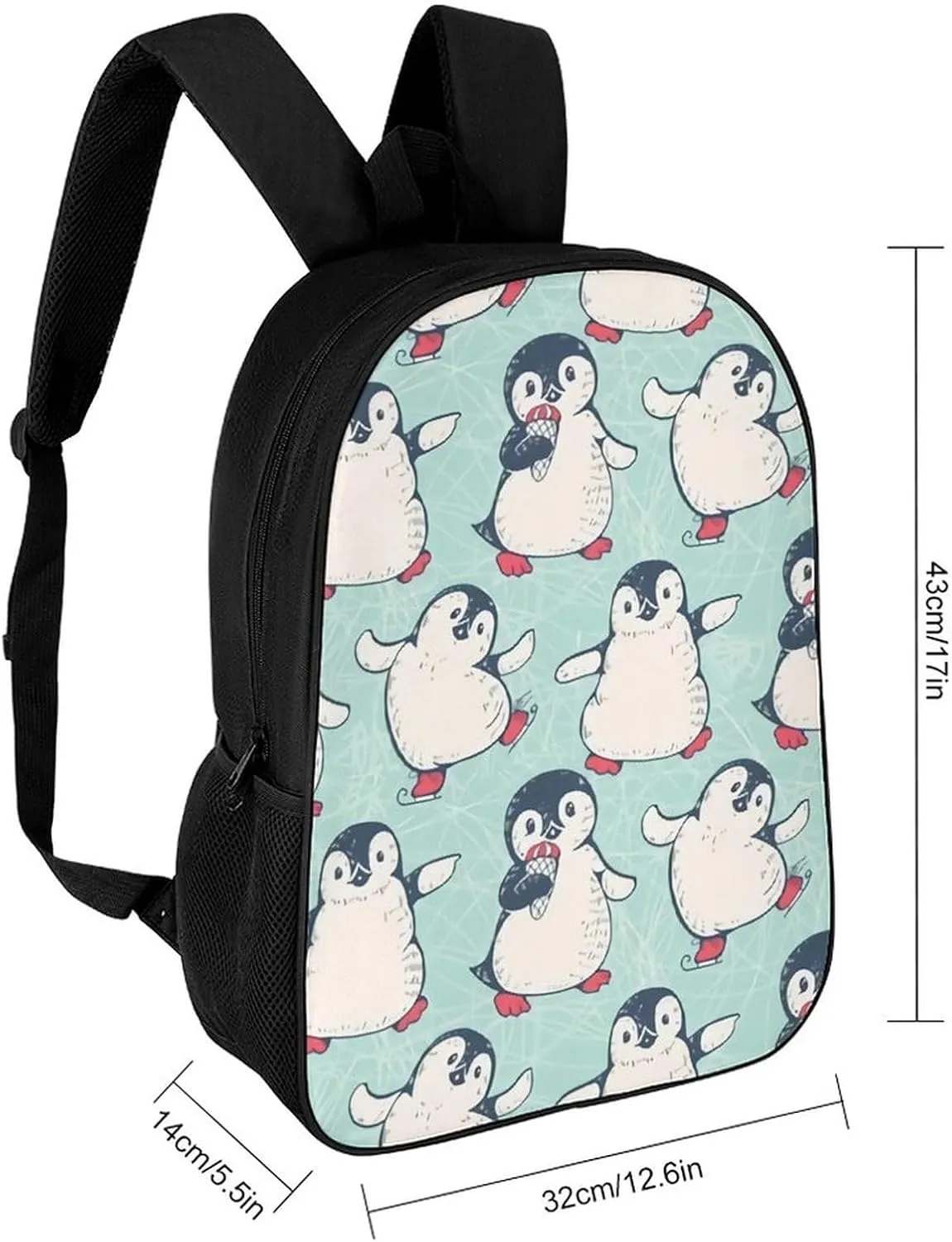 Cute Penguins Backpack Lightweight Waterproof Backpacks Laptop Backpack for Unisex Casual Travel Daypacks Large Capacity