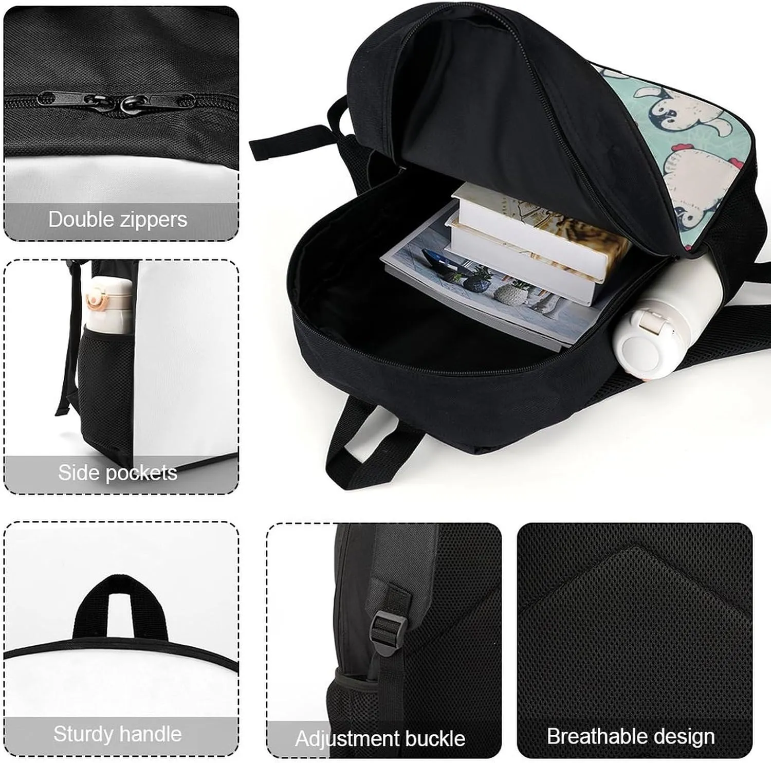 Cute Penguins Backpack Lightweight Waterproof Backpacks Laptop Backpack for Unisex Casual Travel Daypacks Large Capacity