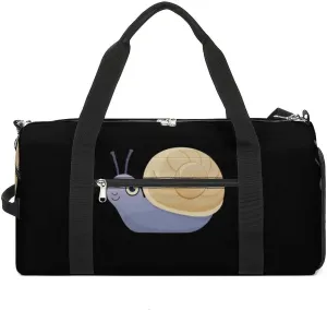 Cute Snail Travel Duffle Bag Large Capacity Gym Bag Weekender Overnight Bags Carry on Tote Bag