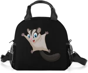 Cute Sugar Glider Portable Lunch Box Crossbody Bag Tote Insulated with Adjustable Strap Work Beach Picnic