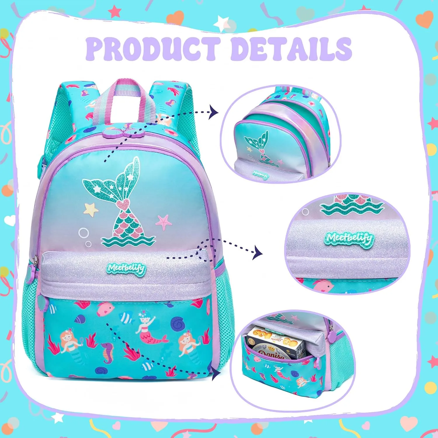 Cute Toddler Backpacks for Girls 3-4 Kids Preschool Backpacks for Girls Pink Kindergarten Backpack Ages 4-6 Mini Small Backpack Little Girl Back to School Supplies