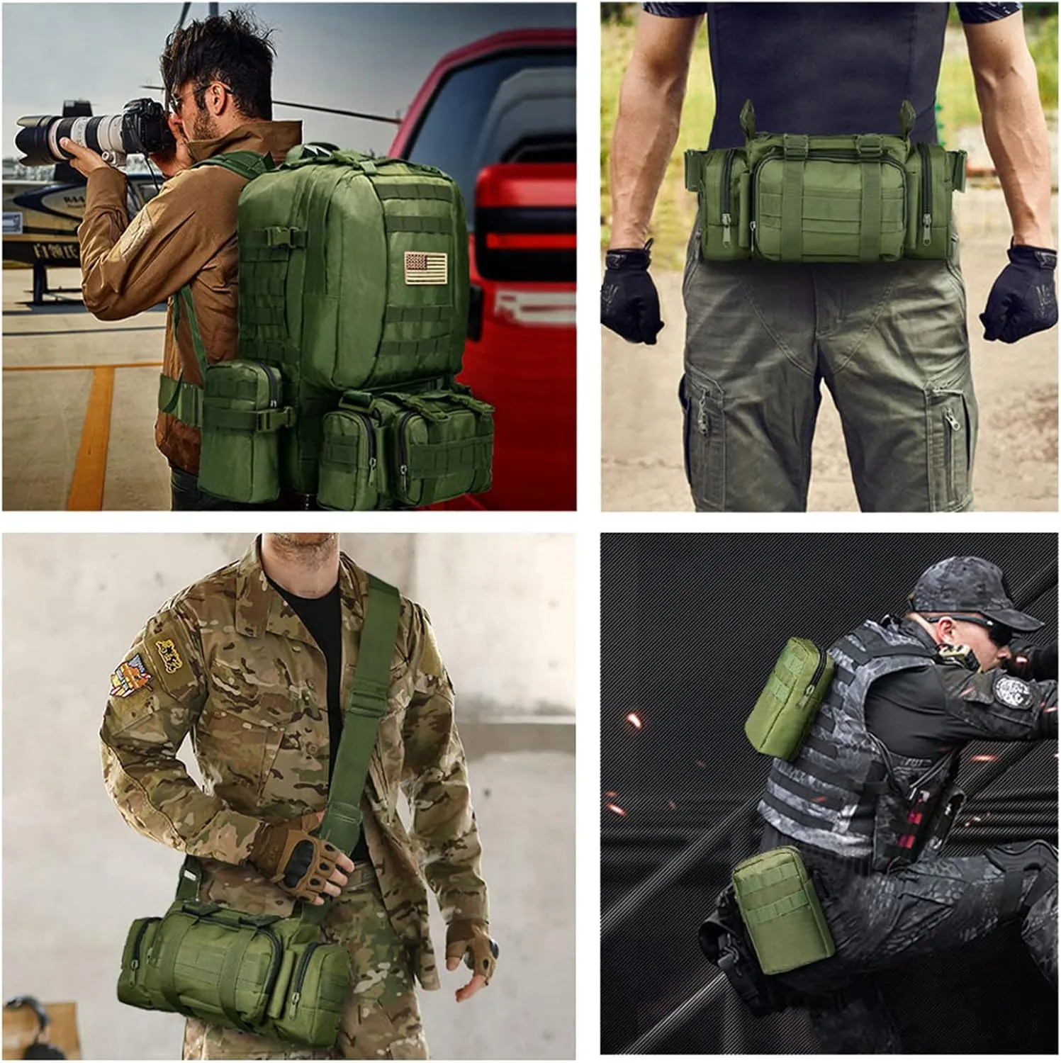 CVLIFE Tactical Backpack Military Army Rucksack 60L Large Assault Pack Detachable Molle Bag…