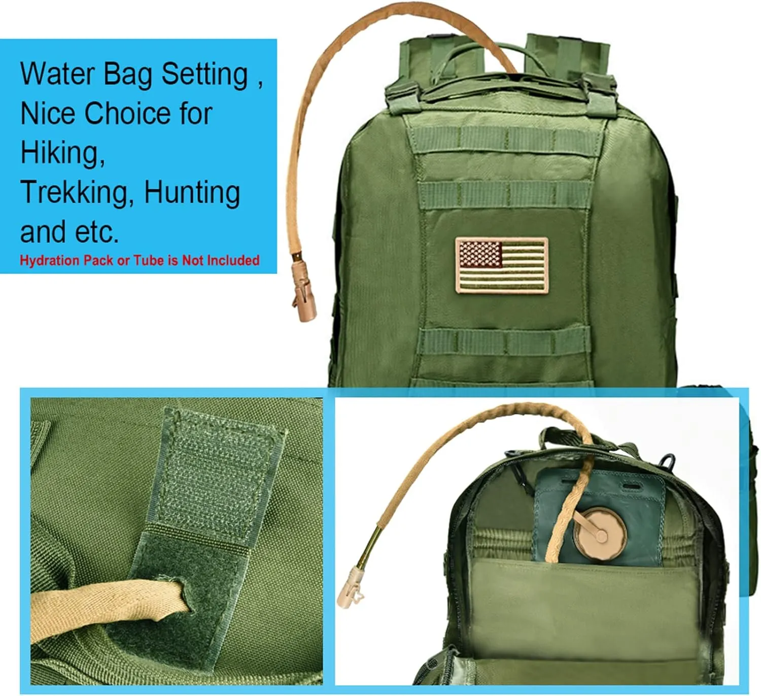 CVLIFE Tactical Backpack Military Army Rucksack 60L Large Assault Pack Detachable Molle Bag…