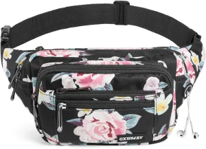 CXWMZY Fanny Packs For Women & Men Waist Pack Hip Bum Bag with Multi-Pockets Large Capacity Waterproof Casual Bum Bag for Disney Traveling Casual Cycling Running Hiking