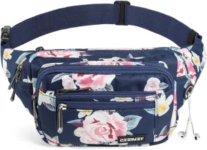 CXWMZY Fanny Packs For Women & Men Waist Pack Hip Bum Bag with Multi-Pockets Large Capacity Waterproof Casual Bum Bag for Disney Traveling Casual Cycling Running Hiking