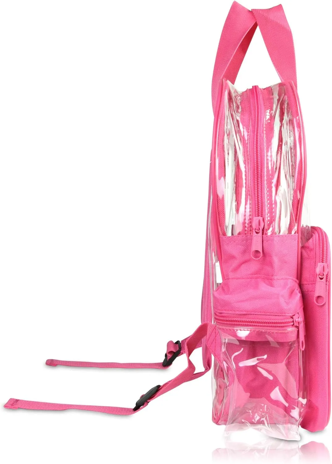 DALIX Wholesale Clear Backpacks Small Book Bags 50 Pc (Hot Pink)