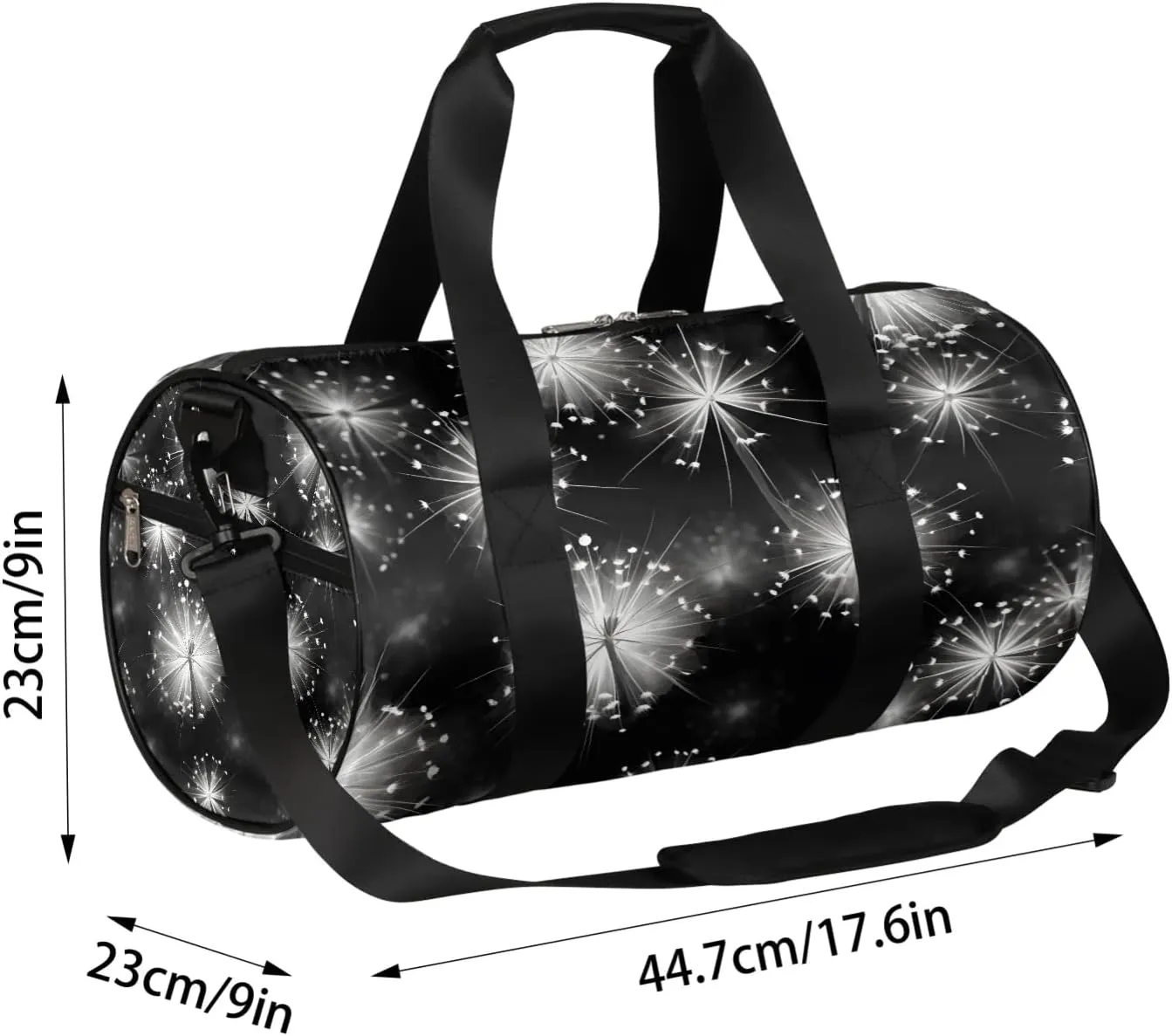 Dandelion Floral Travel Duffle Bag Gym Bag for Women Men Lightweight Carry on Duffel Bag for Sports Gyms Weekend Getaway