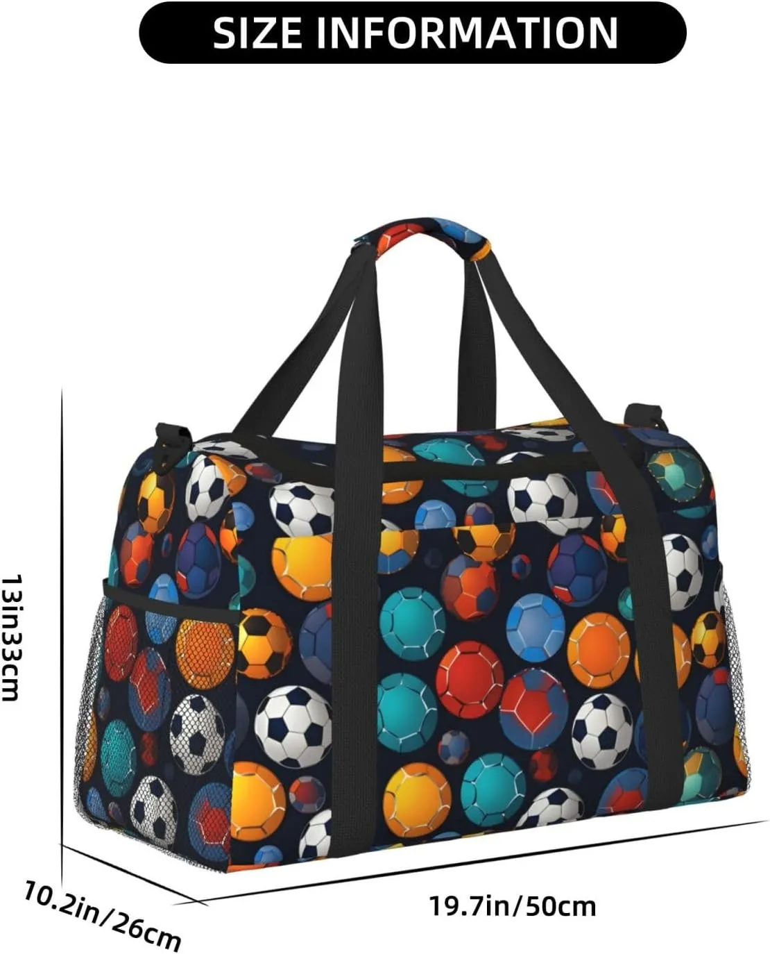 Dark Football Ball Duffle Bag Foldable Travel Tote Bag Carry On Large Weekender Overnight Bags Waterproof Gym Bag For Women Men