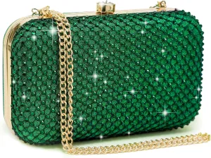 Dasein Womens Rhinestone Clutch Purse Sparkling Evening Bag with Crystal Clasp for Formal Prom Party Wedding