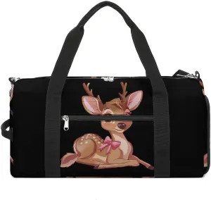 Deer Sports Gym Bag Lightweight Travel Duffle Bag Carry on Weekender Bags for Women Men