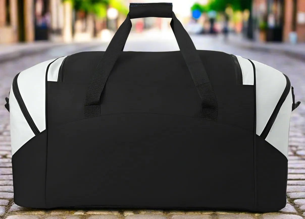 DELUXE University of Georgia Suitcase Duffel Bag or LARGE Georgia Bulldogs Gym Bag Gear Duffle (Black)