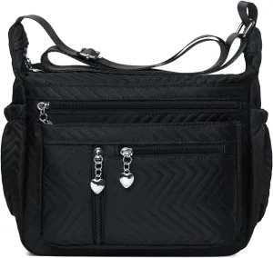 DENGSHANYANG Womens Large Crossbody Bag,Shoulder Bag with Wide Strap and Multipurpose Shoulder Nylon Crossbody Bags for Women