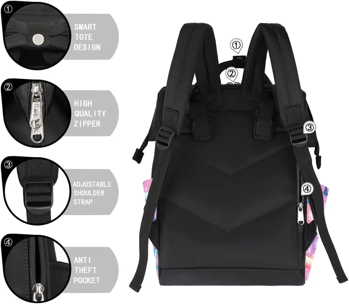Diaper Bag Backpack for Mon and Dad Cute Horses Travel Diaper Tote Bags Multi Function Waterproof Backpacks Newborn Essentials