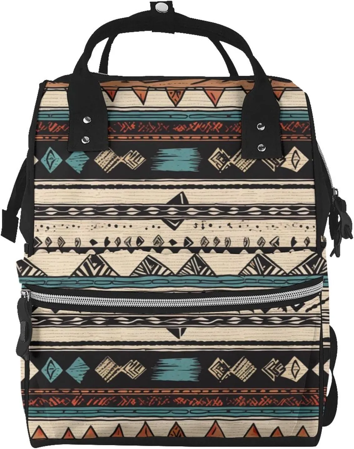 Diaper Bag Nappy Backpack Baby Bag Cactus Floral Bloom Mummy Backpack Multifunction Changing Bags for Travel, Native American Patterns, One Size