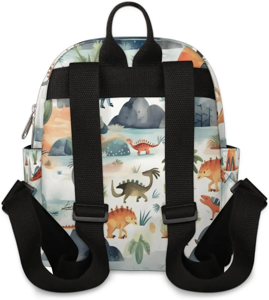 Dinosaur Mountain Mini Backpack Purse for Women Lightweight Shoulder Bag Women Shopping Backpack Small Backpacks Purse
