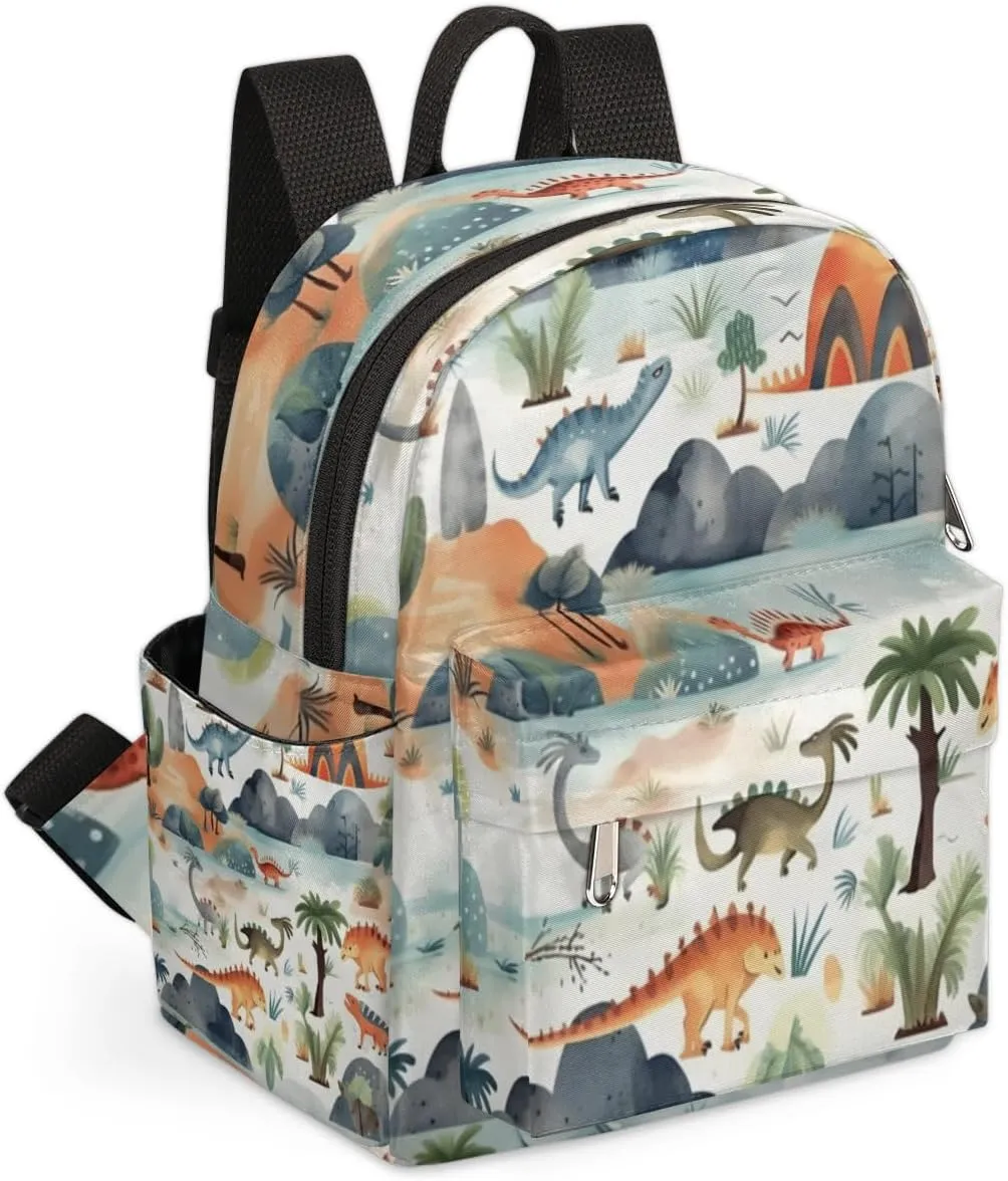 Dinosaur Mountain Mini Backpack Purse for Women Lightweight Shoulder Bag Women Shopping Backpack Small Backpacks Purse