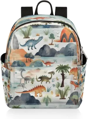 Dinosaur Mountain Mini Backpack Purse for Women Lightweight Shoulder Bag Women Shopping Backpack Small Backpacks Purse