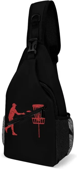 Disc Golf Icon Basket Fashion Chest Bag for Men Small Sling Bag Backpack Crossbody Travel Hiking Daypack
