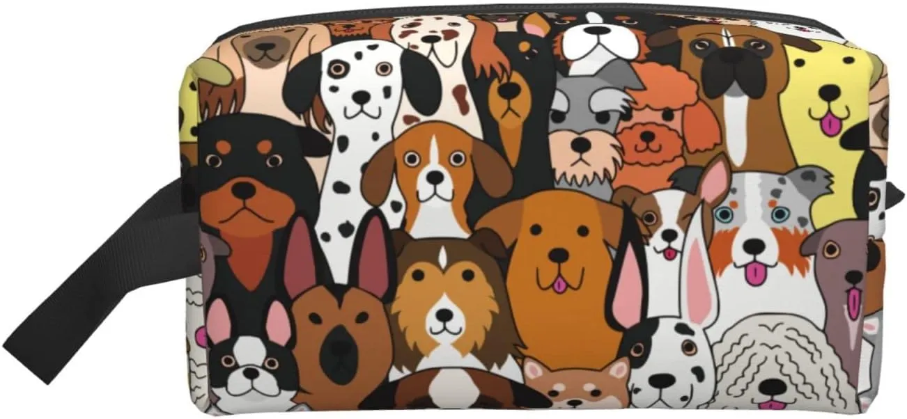 Dog Toiletry Bag Travel Cosmetic Bags Women Men Makeup Pouch Present Storage Waterproof with Zipper