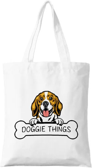Doggie Things Canvas Tote Bag for Women, Dogs Lover Gift for Dog Mom, Birthday Christmas Cute Shepherd Gifts For Women.