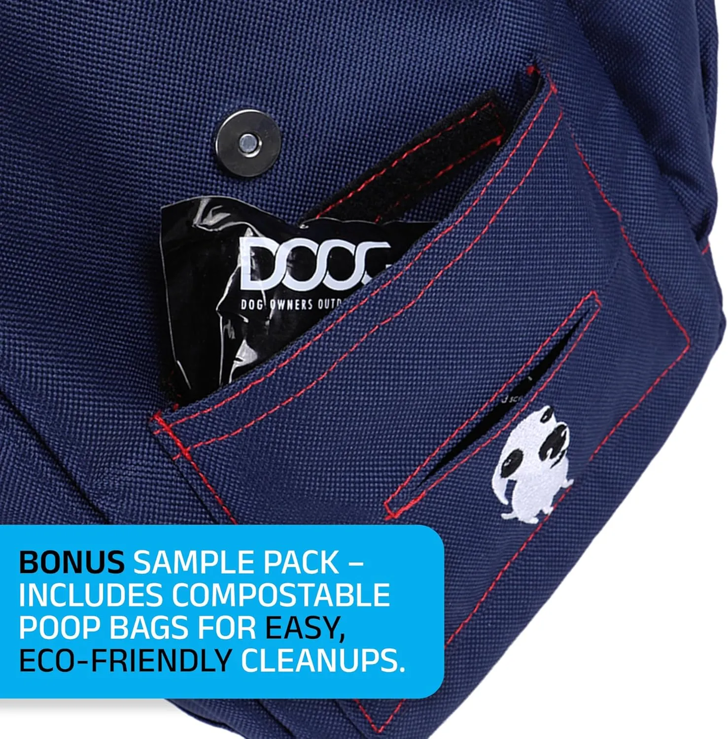 DOOG - Walkie Bag - Navy/Red (Model: SB20)