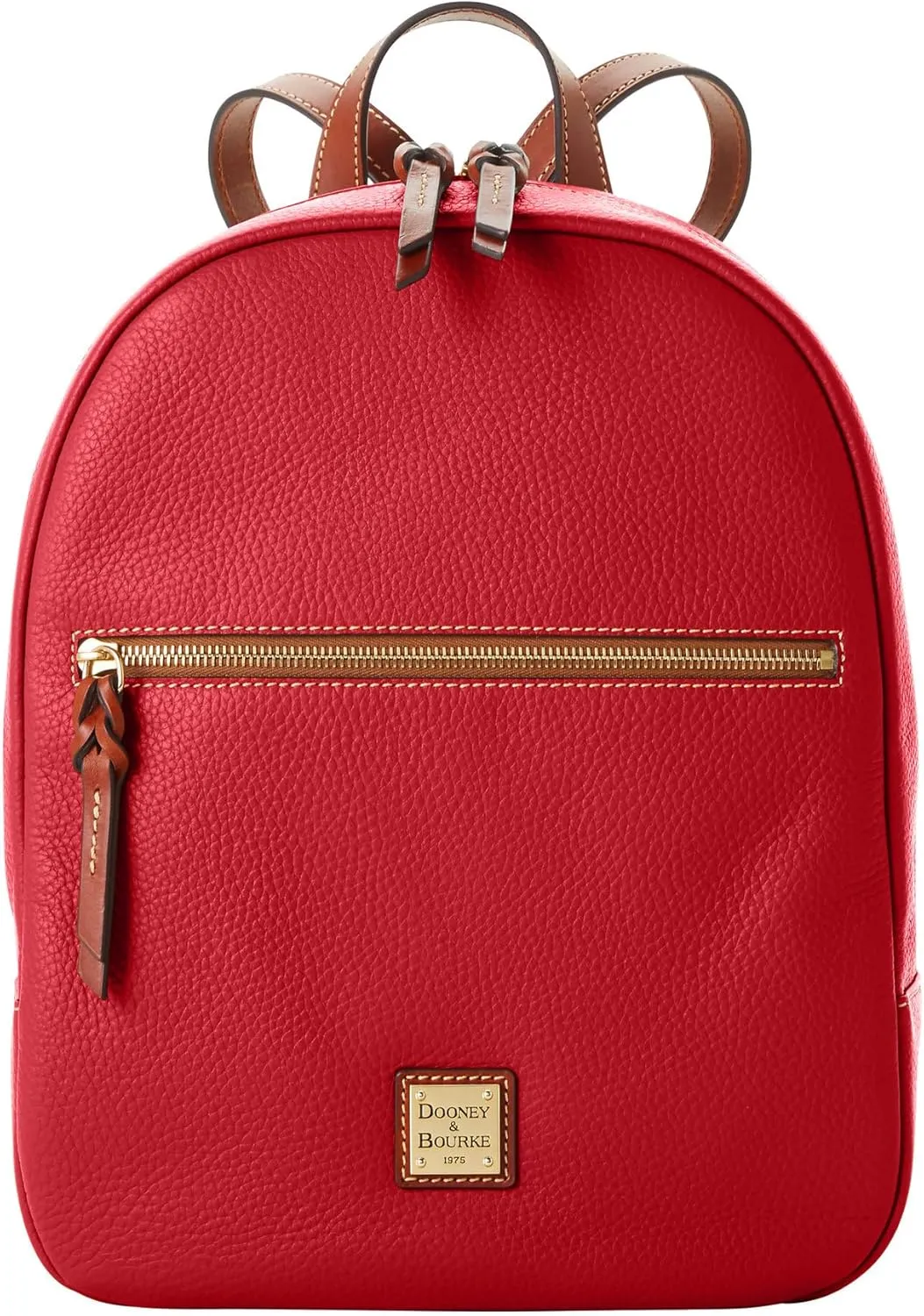 Dooney & Bourke Backpacks for Women, Ronnie Small Leather Backpack Purse for Travel, Work or School - Red