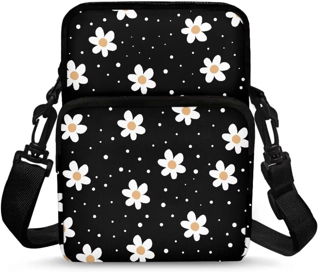 Double Layer Crossbody Bag for Women Lightweight Travel Purse Small Messenger Bags Phone Key Wallet Satchel Clutch