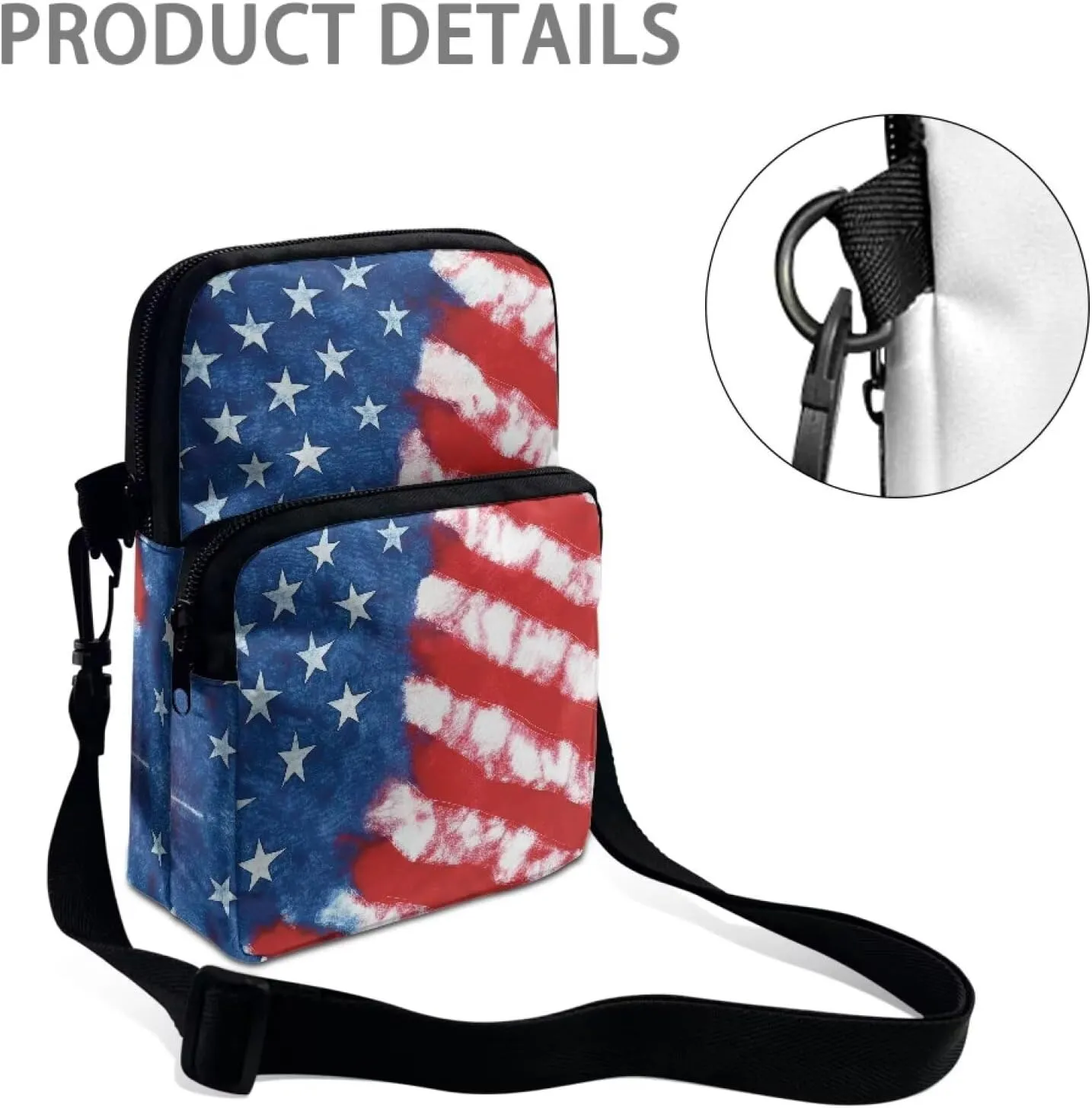 Double Layer Crossbody Bag for Women Lightweight Travel Purse Small Messenger Bags Phone Key Wallet Satchel Clutch