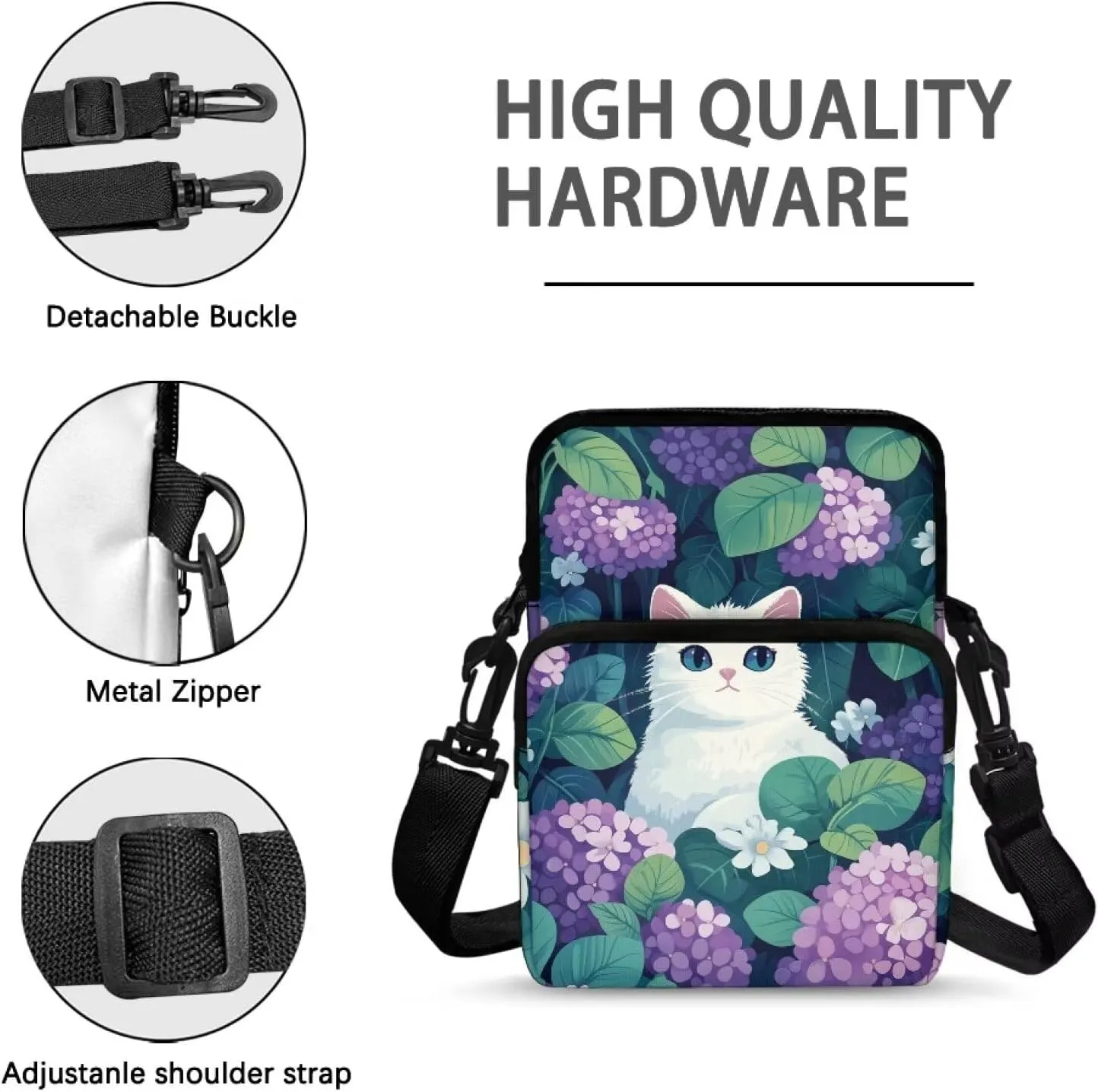 Double Layer Crossbody Bag for Women Lightweight Travel Purse Small Messenger Bags Phone Key Wallet Satchel Clutch