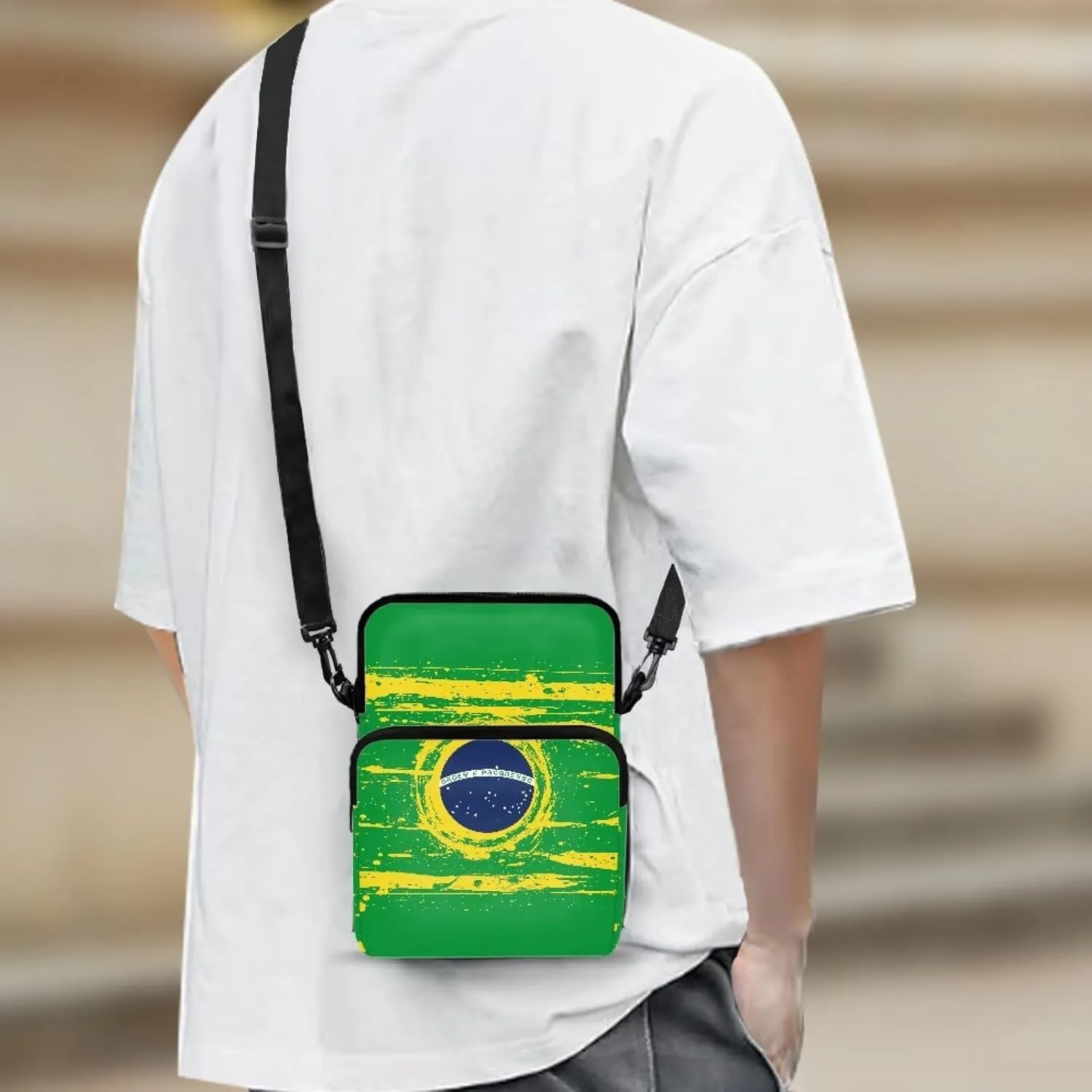 Double Layer Crossbody Bag for Women Lightweight Travel Purse Small Messenger Bags Phone Key Wallet Satchel Clutch