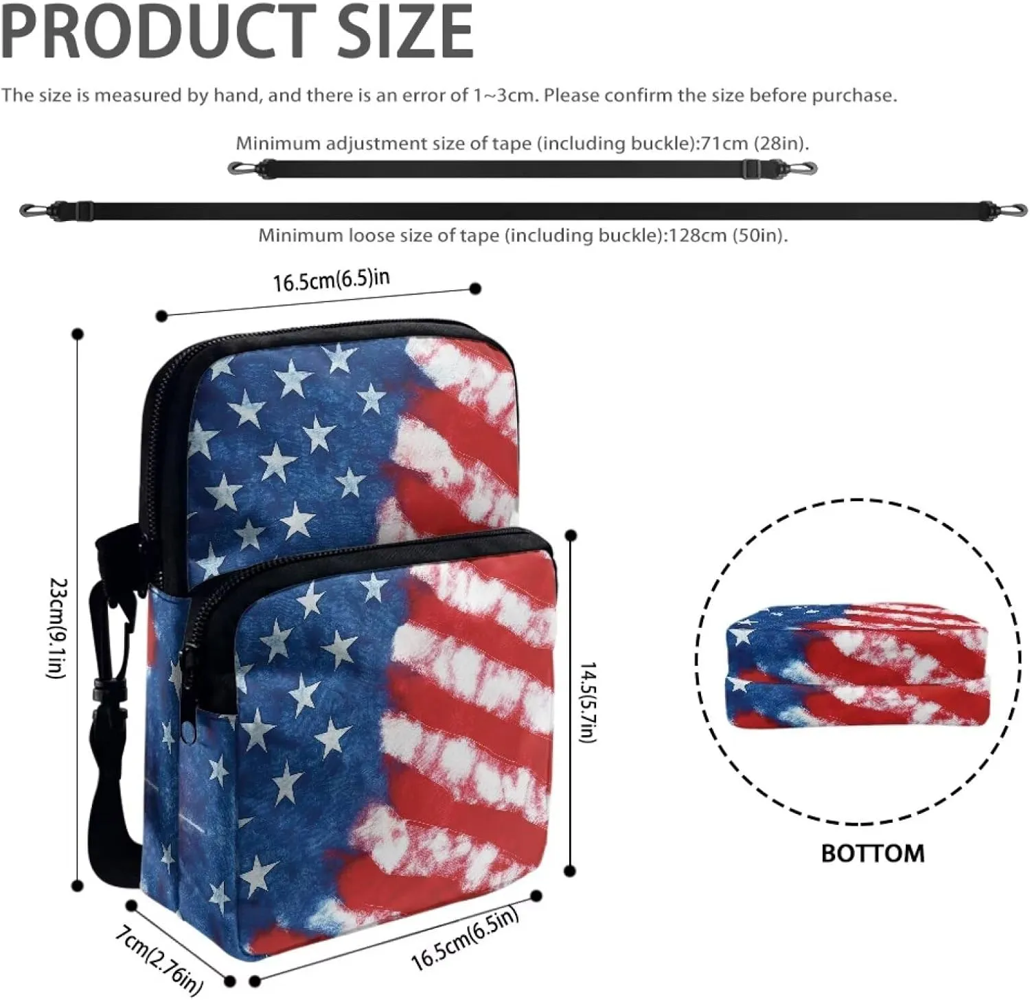 Double Layer Crossbody Bag for Women Lightweight Travel Purse Small Messenger Bags Phone Key Wallet Satchel Clutch