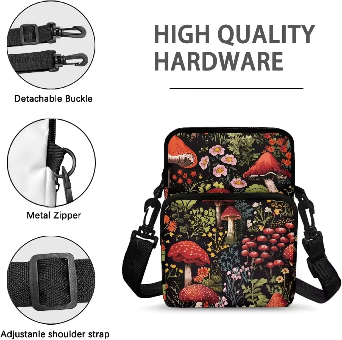 Double Layer Crossbody Bag for Women Lightweight Travel Purse Small Messenger Bags Phone Key Wallet Satchel Clutch