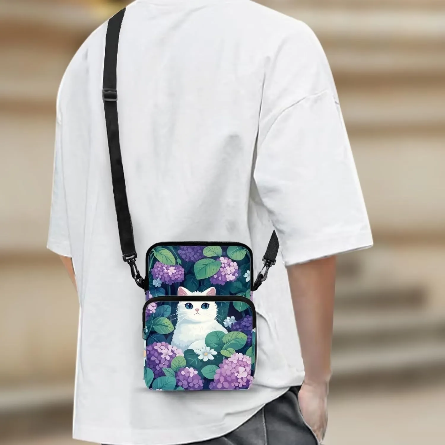Double Layer Crossbody Bag for Women Lightweight Travel Purse Small Messenger Bags Phone Key Wallet Satchel Clutch