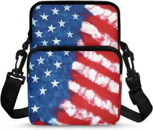 Double Layer Crossbody Bag for Women Lightweight Travel Purse Small Messenger Bags Phone Key Wallet Satchel Clutch