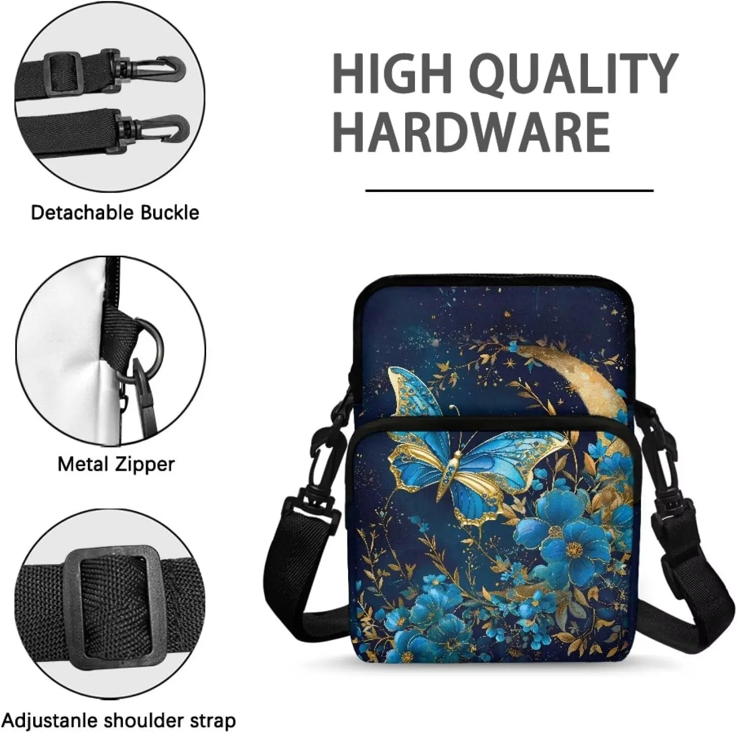 Double Layer Crossbody Bag for Women Lightweight Travel Purse Small Messenger Bags Phone Key Wallet Satchel Clutch